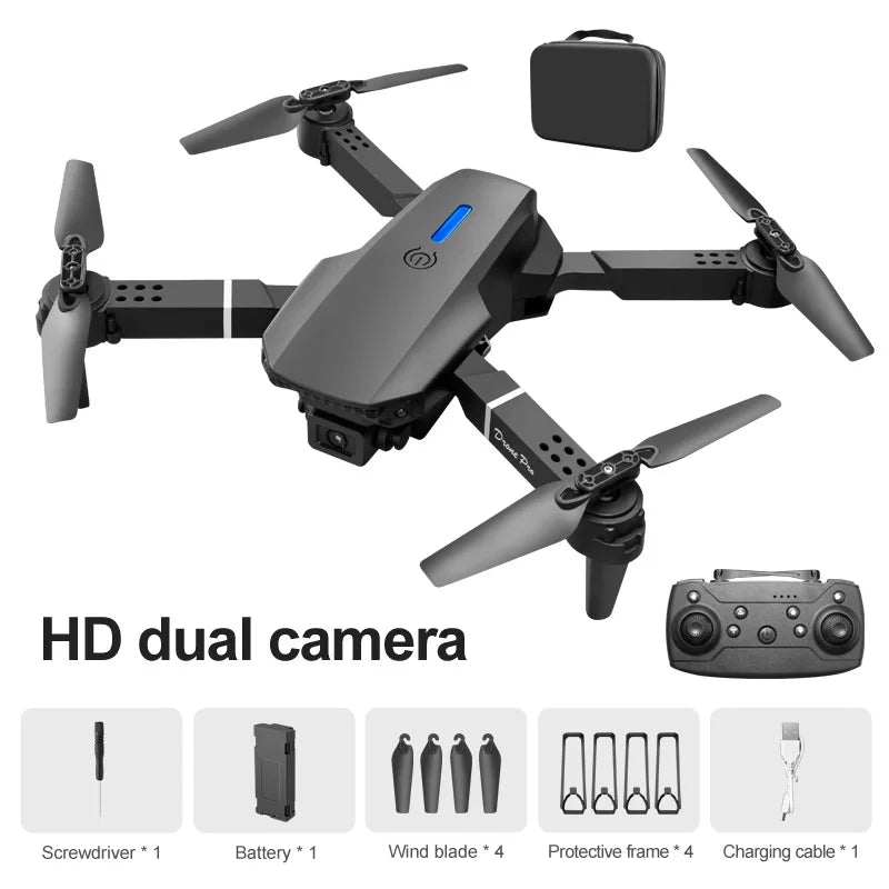 2025 E88Pro RC Drone 4K Professinal With Wide Angle UHD Camera Foldable Helicopter WIFI FPV Height Hold Gift Toy