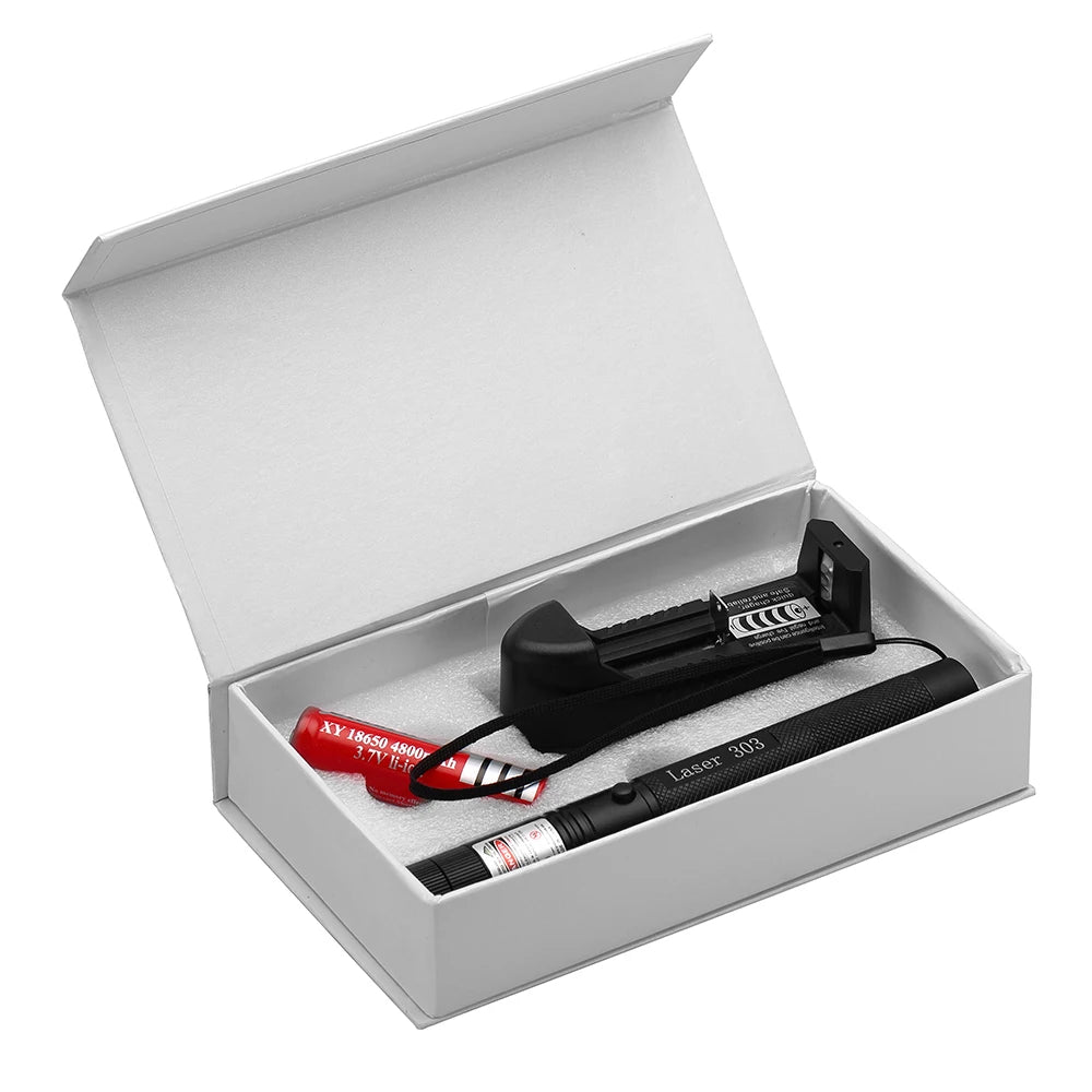 USA EU Hot Rechargeable Red Blue Purple Green High Quality Laser Pointer Flashlight