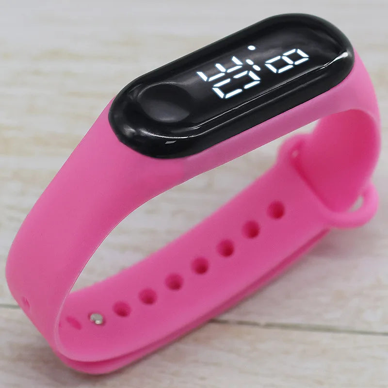Candy Color Kids Children Watches Birthday Gift Boy Girls Silicone Strap Watch LED Digital Kid Fashion Sport Bracelet Watch minimum order 2
