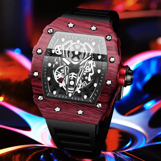 Binbond 8577 B8577 Fashion Luxury Waterproof Calendar Date Quartz Watches Men's Sports Hollow Out Design Wristwatch for Male Men