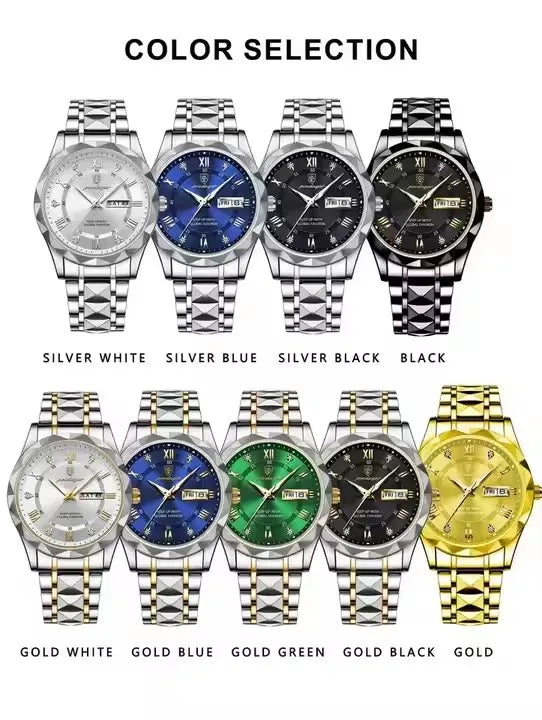 POEDAGAR 615 Luxury Men Business Top Brand Man Wristwatch High Quality Reloj Waterproof Luminous Date Week Quartz Men's Watches