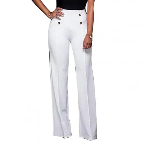 Solid Color Flare Pants Women High Waist Wide Leg Pants Office Ladies Trousers Slim Long Pants pantalones de mujer брюки женски