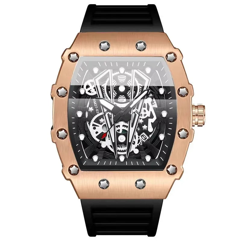 Binbond 8577 B8577 Fashion Luxury Waterproof Calendar Date Quartz Watches Men's Sports Hollow Out Design Wristwatch for Male Men