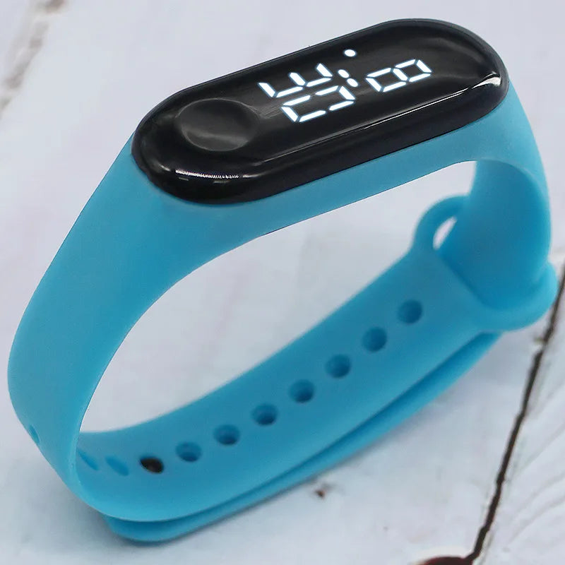Candy Color Kids Children Watches Birthday Gift Boy Girls Silicone Strap Watch LED Digital Kid Fashion Sport Bracelet Watch minimum order 2