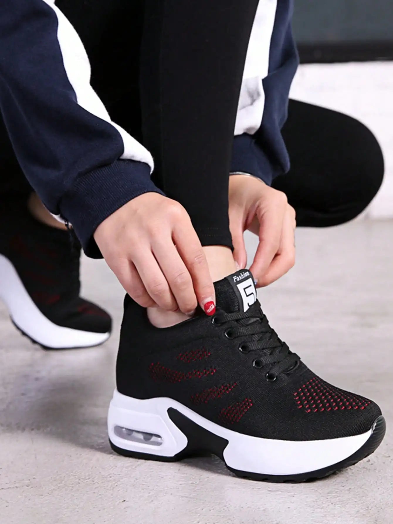 Dropshipping Wedge Sneaker Walking Sneakers Custom Wholesale Durable Height Increasing Breathable Soft Cozy Women Platform