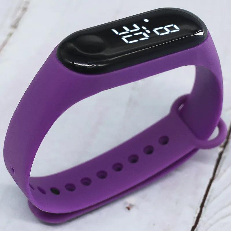 Candy Color Kids Children Watches Birthday Gift Boy Girls Silicone Strap Watch LED Digital Kid Fashion Sport Bracelet Watch minimum order 2