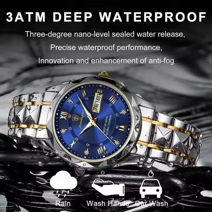 POEDAGAR 615 Luxury Men Business Top Brand Man Wristwatch High Quality Reloj Waterproof Luminous Date Week Quartz Men's Watches