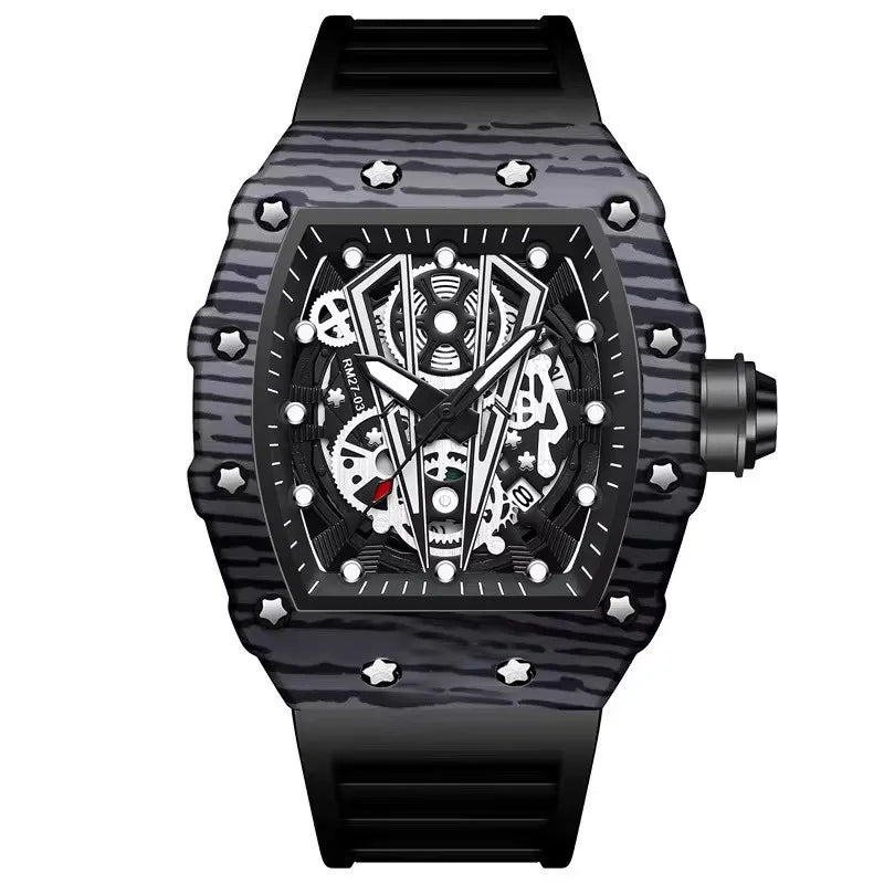 Binbond 8577 B8577 Fashion Luxury Waterproof Calendar Date Quartz Watches Men's Sports Hollow Out Design Wristwatch for Male Men
