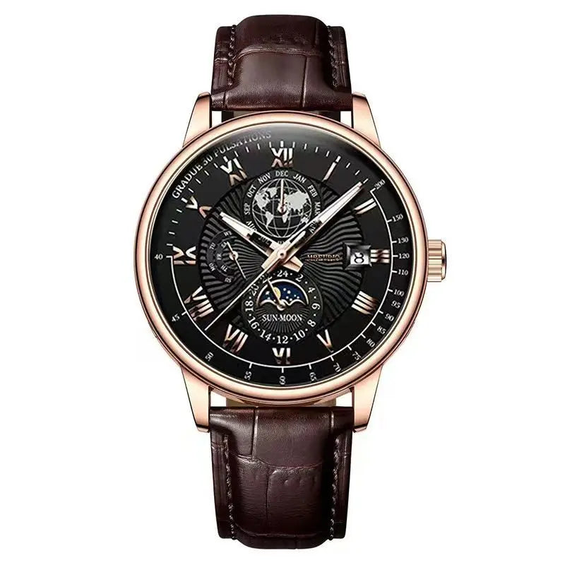 Luxury WatchHot Sale Design Fashion Luxury Watch Leather Strap Men Wrist for Men Waterproof Quartz Watches