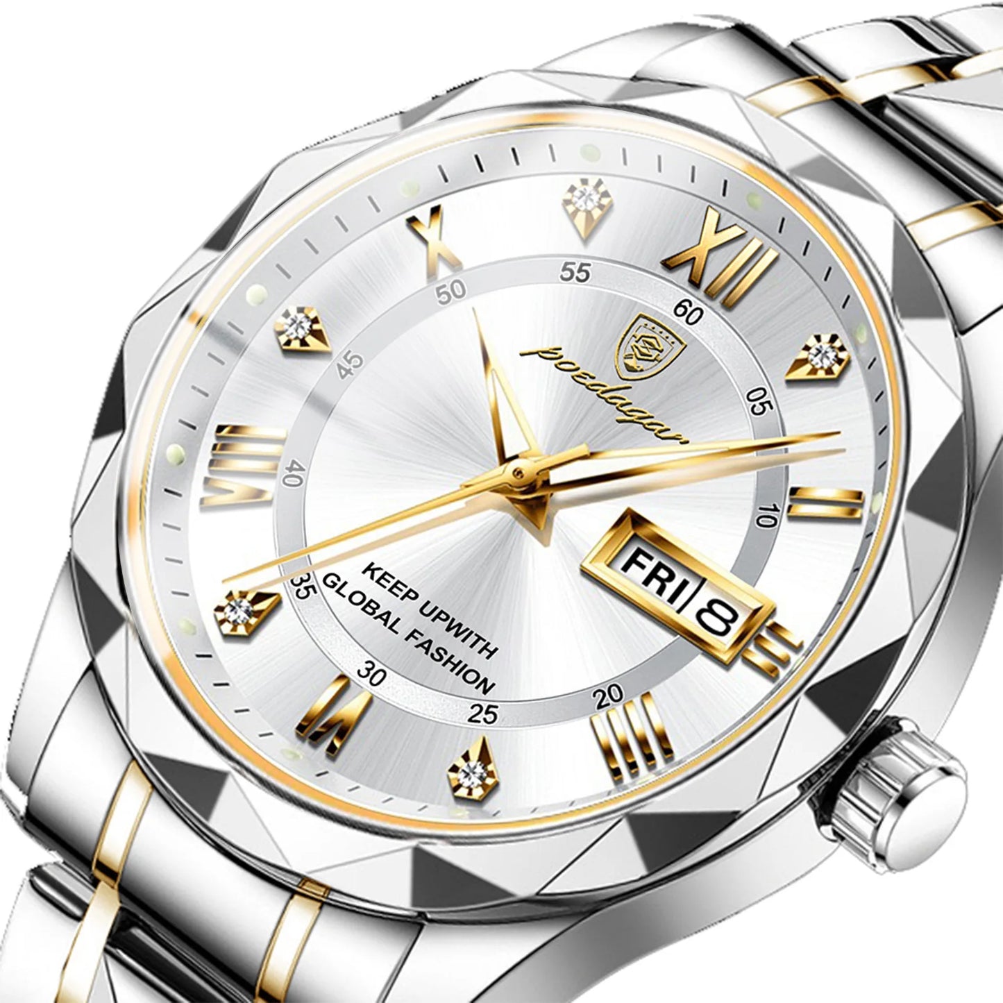 POEDAGAR 615 Luxury Men Business Top Brand Man Wristwatch High Quality Reloj Waterproof Luminous Date Week Quartz Men's Watches