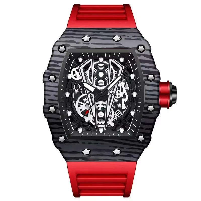 Binbond 8577 B8577 Fashion Luxury Waterproof Calendar Date Quartz Watches Men's Sports Hollow Out Design Wristwatch for Male Men