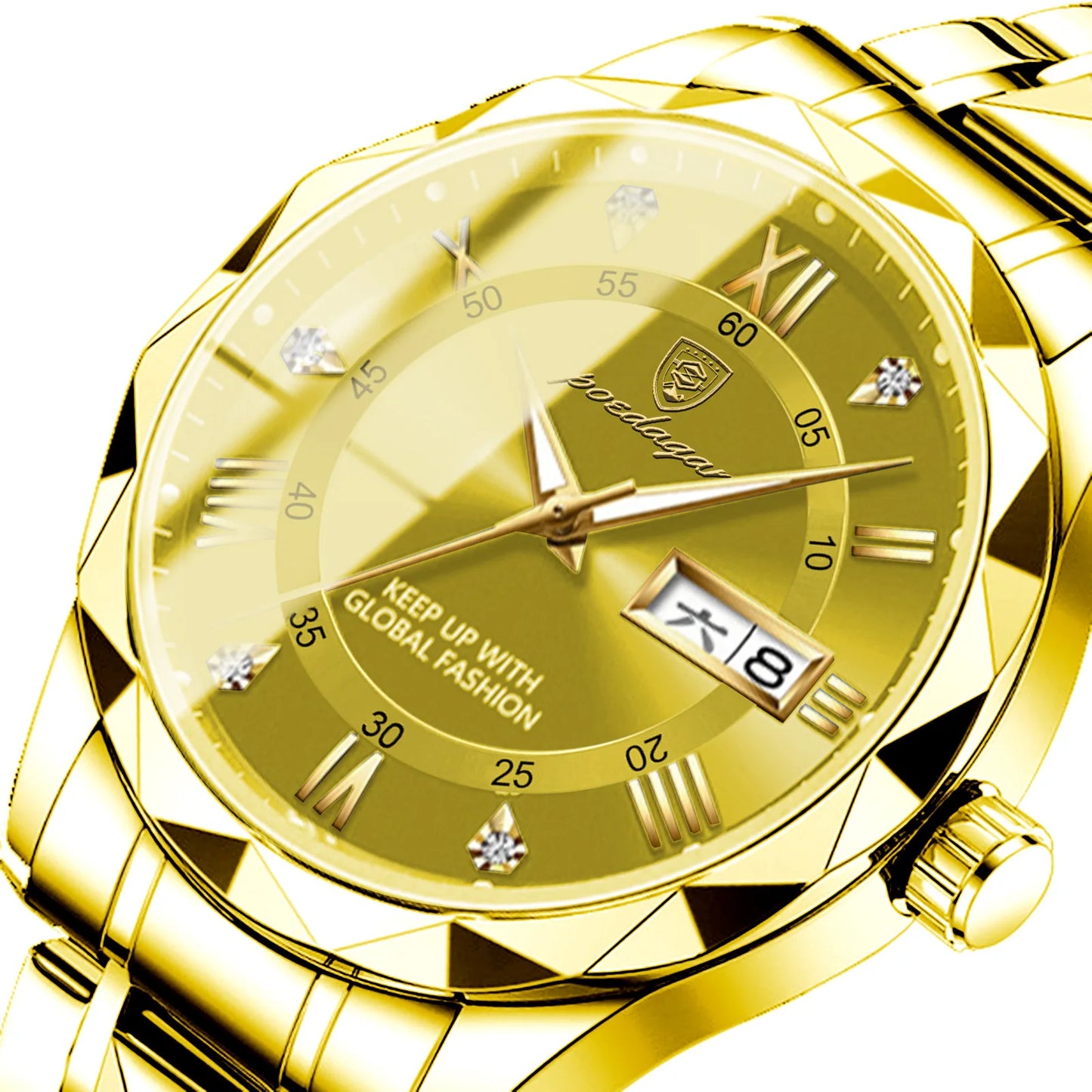 POEDAGAR 615 Luxury Men Business Top Brand Man Wristwatch High Quality Reloj Waterproof Luminous Date Week Quartz Men's Watches