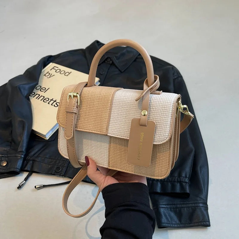 Large Capacity 2 Size Thick PU Leather Tote Bag with Zipper Women Beach Bag Top Handle Handbags