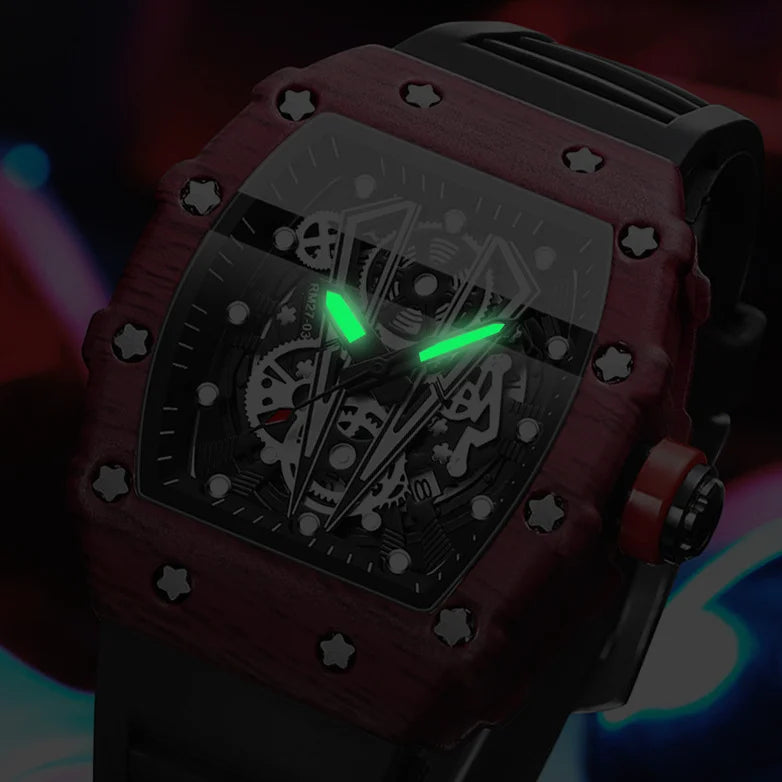 Binbond 8577 B8577 Fashion Luxury Waterproof Calendar Date Quartz Watches Men's Sports Hollow Out Design Wristwatch for Male Men
