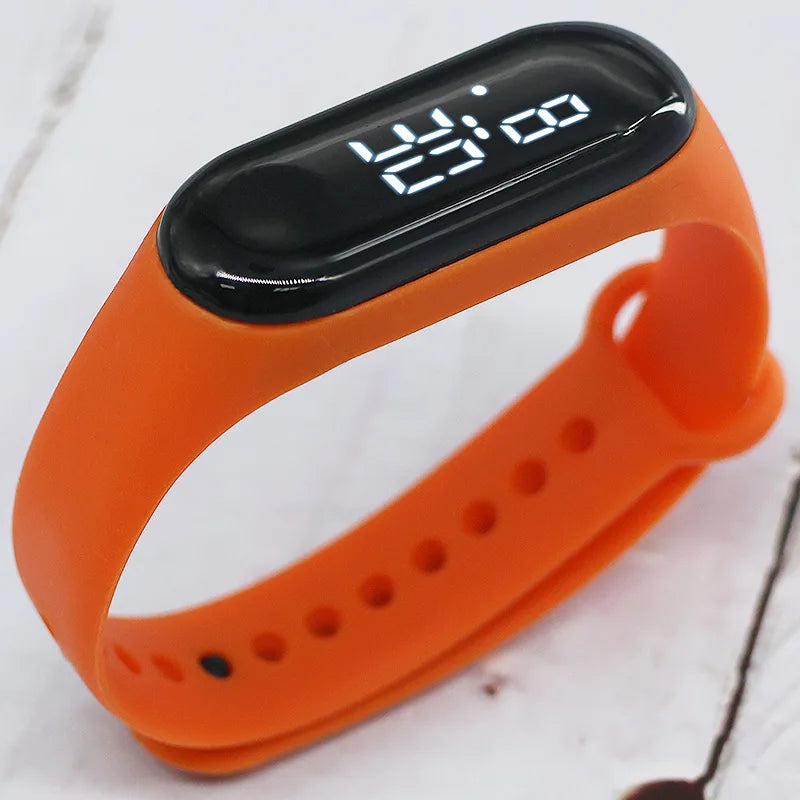 Candy Color Kids Children Watches Birthday Gift Boy Girls Silicone Strap Watch LED Digital Kid Fashion Sport Bracelet Watch minimum order 2