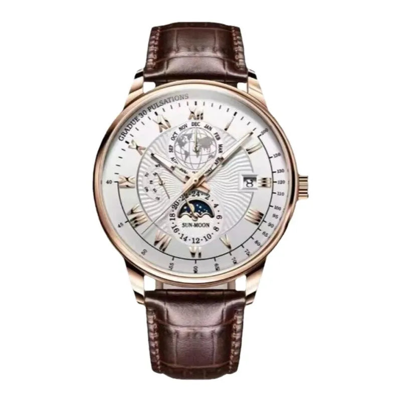 Luxury WatchHot Sale Design Fashion Luxury Watch Leather Strap Men Wrist for Men Waterproof Quartz Watches