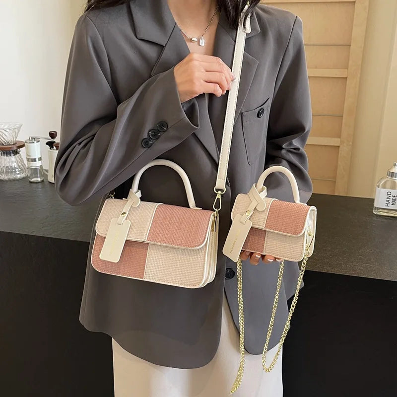 Large Capacity 2 Size Thick PU Leather Tote Bag with Zipper Women Beach Bag Top Handle Handbags