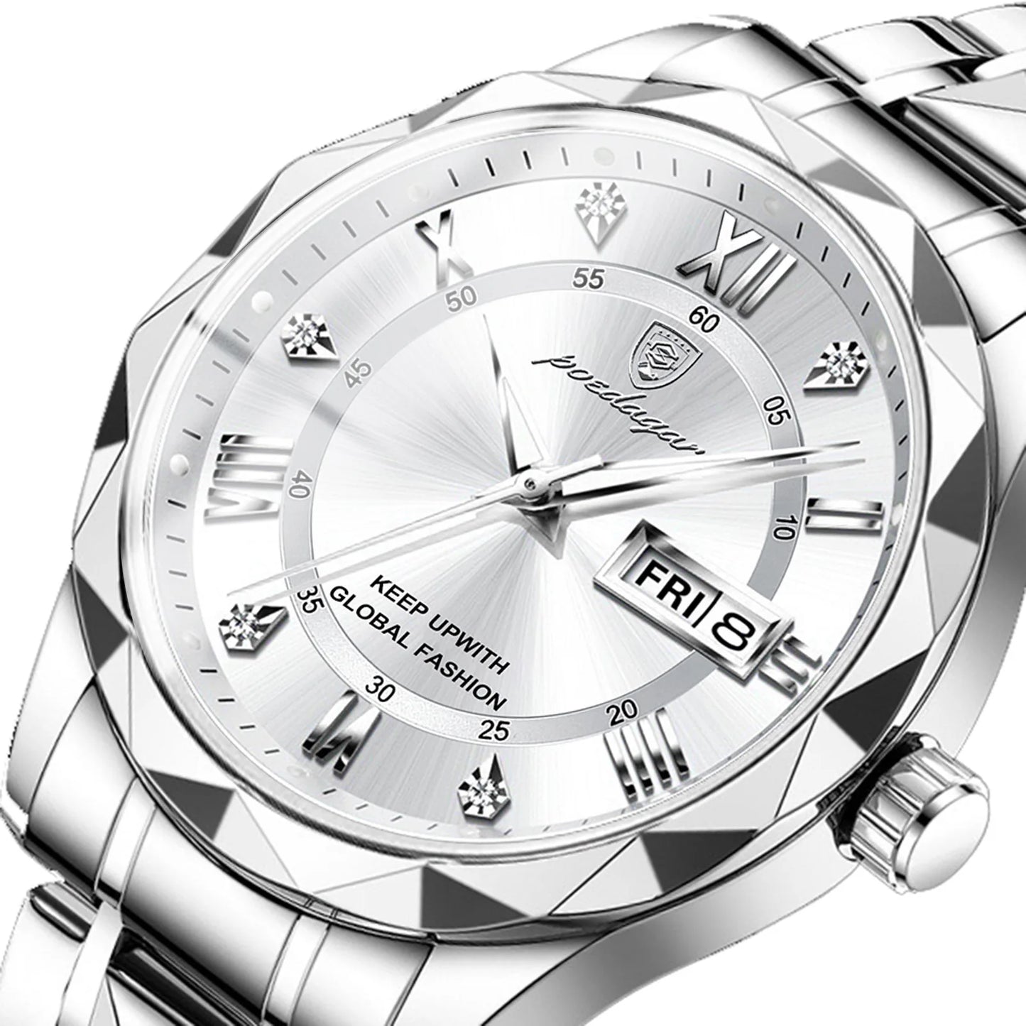 POEDAGAR 615 Luxury Men Business Top Brand Man Wristwatch High Quality Reloj Waterproof Luminous Date Week Quartz Men's Watches