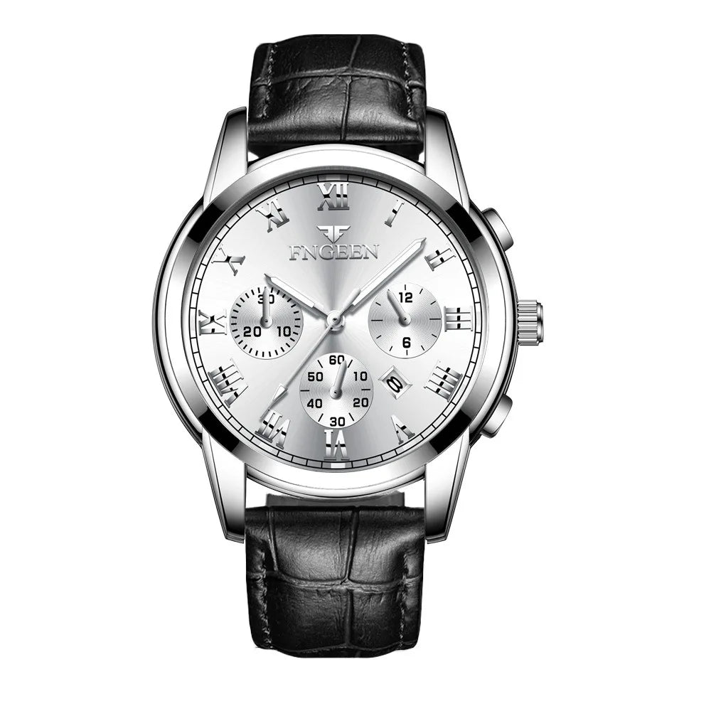 Fngeen 4006 Couple Watch Luminous Calendar Waterproof Lovers Watches High Quality Quartz Watch for Men and Woman Wristwatches