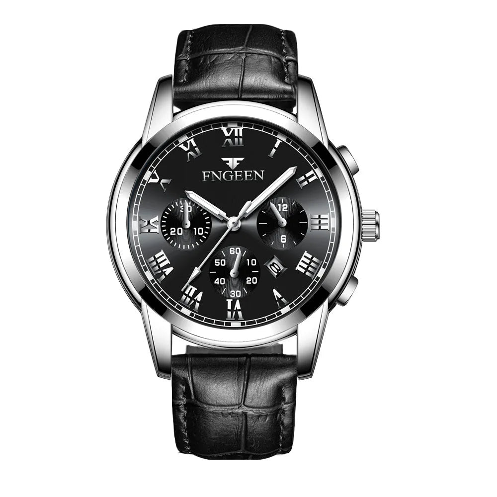 Fngeen 4006 Couple Watch Luminous Calendar Waterproof Lovers Watches High Quality Quartz Watch for Men and Woman Wristwatches