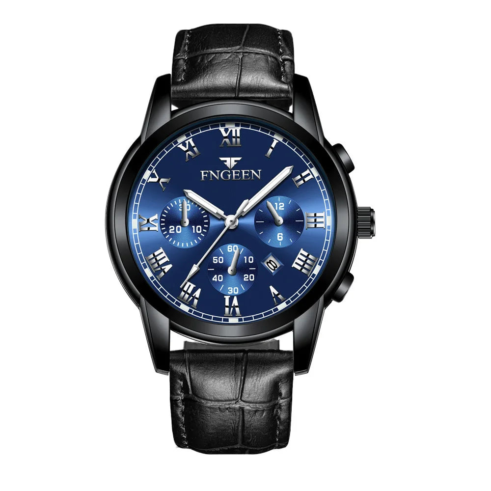 Fngeen 4006 Couple Watch Luminous Calendar Waterproof Lovers Watches High Quality Quartz Watch for Men and Woman Wristwatches