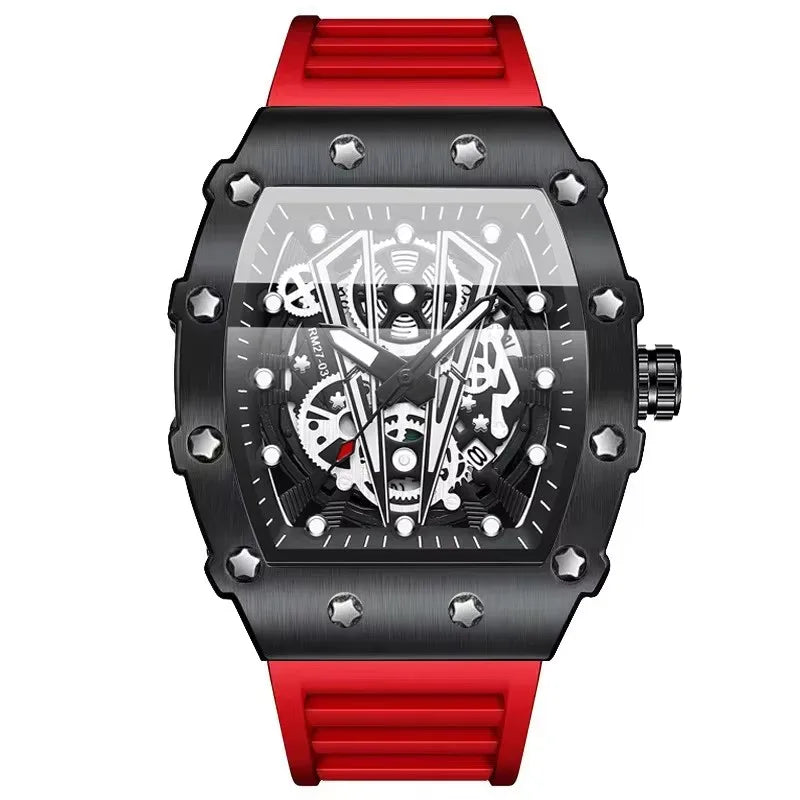 Binbond 8577 B8577 Fashion Luxury Waterproof Calendar Date Quartz Watches Men's Sports Hollow Out Design Wristwatch for Male Men