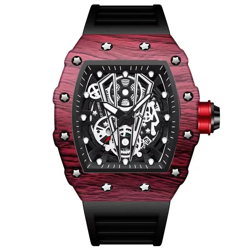 Binbond 8577 B8577 Fashion Luxury Waterproof Calendar Date Quartz Watches Men's Sports Hollow Out Design Wristwatch for Male Men