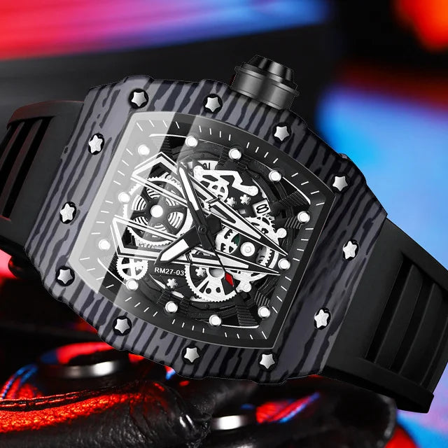 Binbond 8577 B8577 Fashion Luxury Waterproof Calendar Date Quartz Watches Men's Sports Hollow Out Design Wristwatch for Male Men