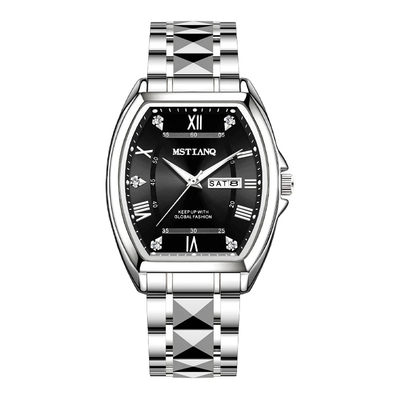 Watch for Men Luxury Barrel Shape Luminous Calendar New Business Casual Quartz Watch. Minimum order 2