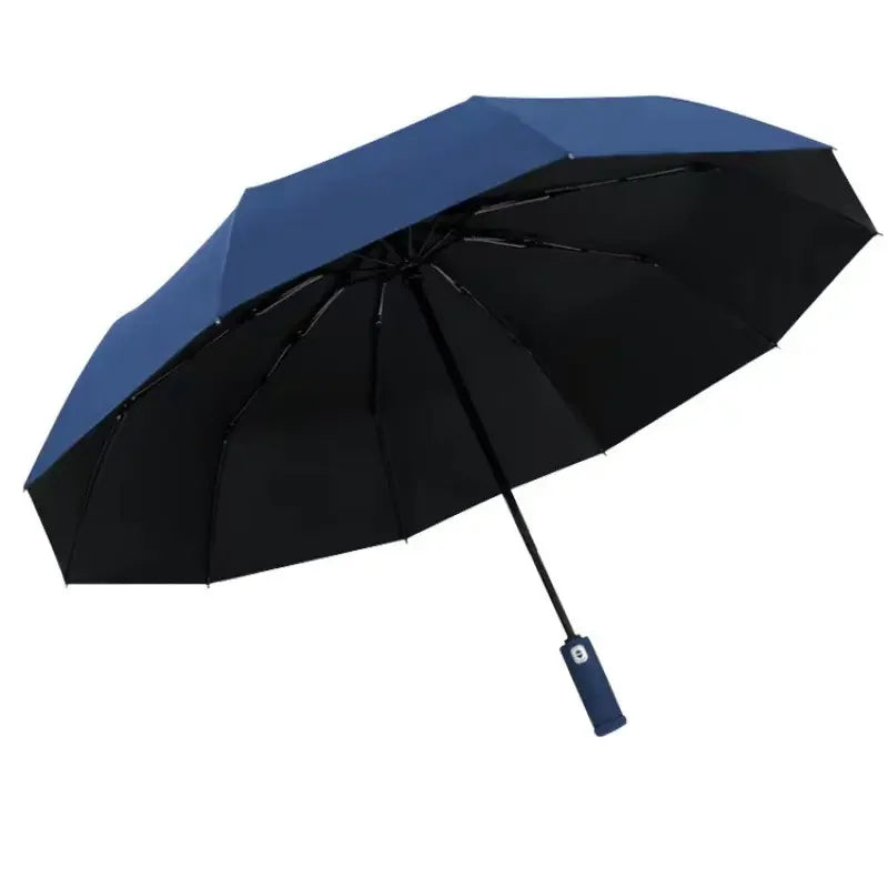 Fully Automatic Umbrella Sunscreen Sunshade Sun Umbrella Dual Use With Led Flashlight Business 3 Fold Umbrella. Minimum order 50
