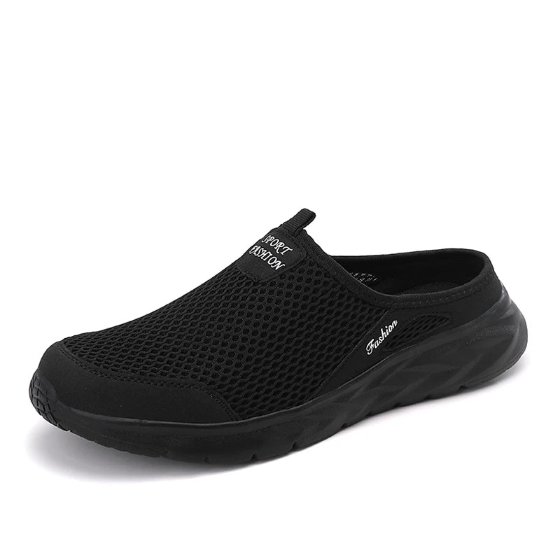 MAEDEF Summer Outdoor High Quality Anti-slip Men Leisure Shoes New 2024 Mesh Breathable Soft Comfortable Flat-bottomed Slippers