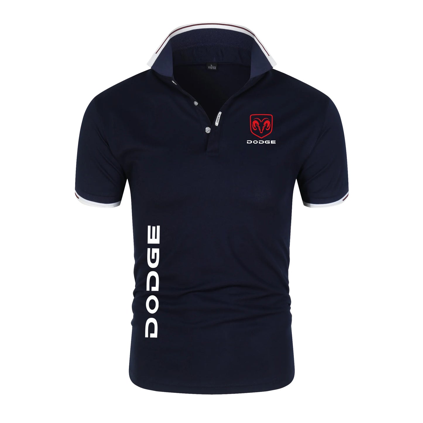 2024 New Men fashion Dodge Printing Summer Stritching Men's Shorts Sleeve Breathable Business Clothes Tee Shirt Polos