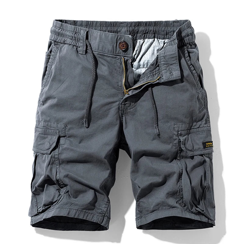 Summer Men Camouflage Cotton Cargo Shorts Men's Fashion Multi-pocket Casual Shorts Pants Outwear Breathable Joggers Shorts Male