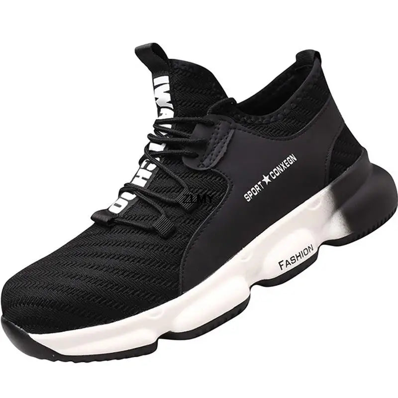 Men Safety Shoes Steel Toe Sneakers Anti-smash Industrial Work Shoes Lightweight Puncture Proof Work Man Safety Boots Male Boot