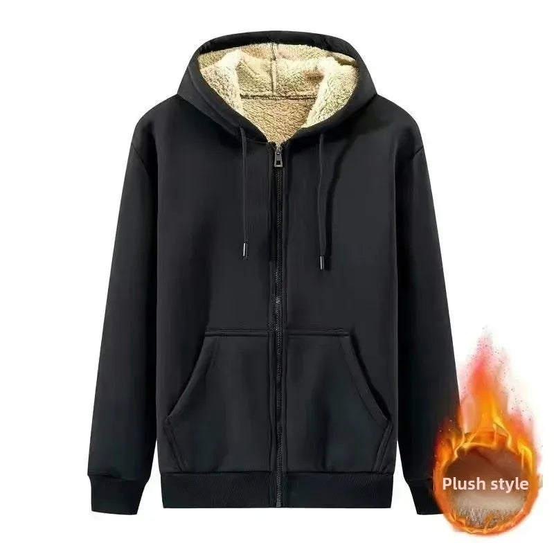 Clearance Sale Thickened Loose-Fit Merino Wool Sweatshirt Workwear For Men Durable Autumn Winter Casual Environment