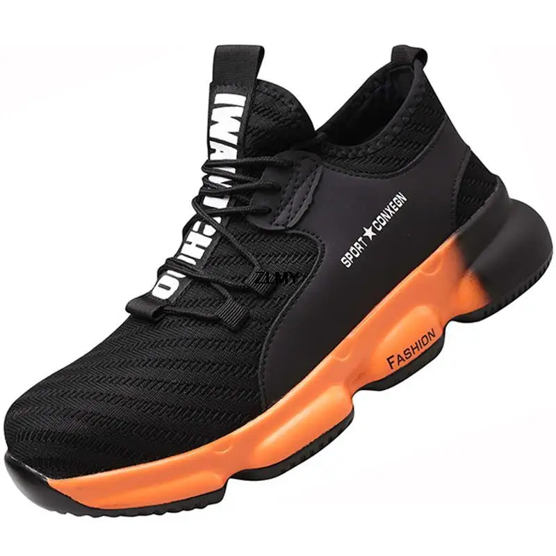 Men Safety Shoes Steel Toe Sneakers Anti-smash Industrial Work Shoes Lightweight Puncture Proof Work Man Safety Boots Male Boot