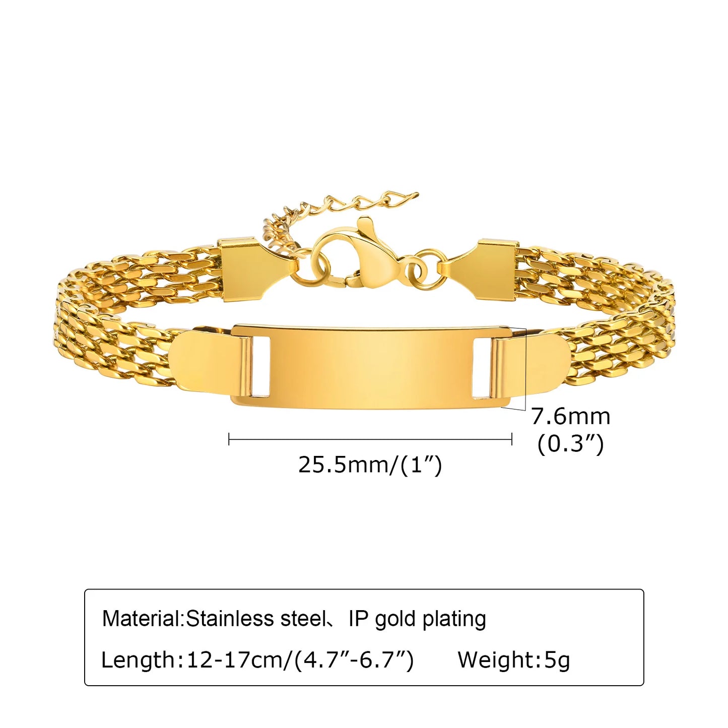 Personalized Bracelet for Little Boy Girl,Stainless Steel Engraved Name Date Son Daughter Mom Baptism Gift