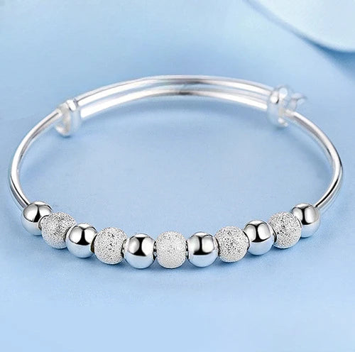 925 Sterling Silver Bracelets For Women Adjustable Bangle Dreamcatcher Tassel Feather Round Bead Charm Bracelet Wedding Jewelry