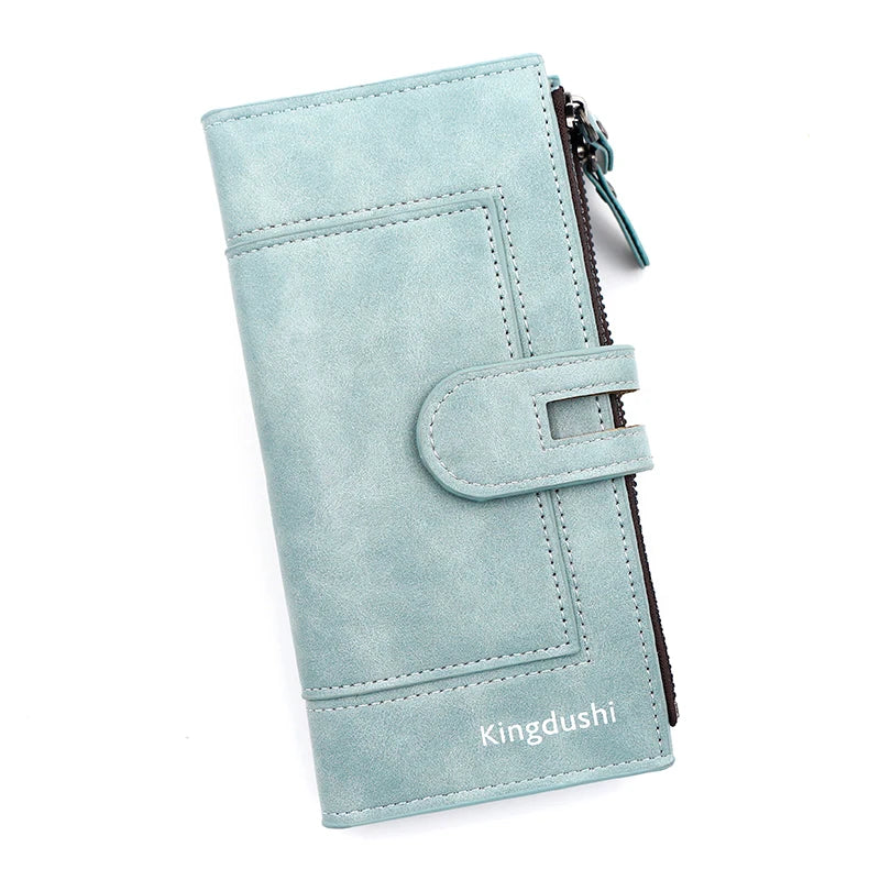 Fashionable New Women's Long Wallet, European and American Fashion Phone Bag, PU Leather Multi Card Carrying Bag