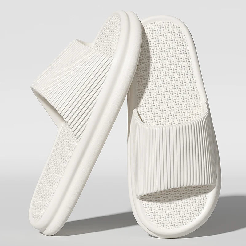Plus Size 48-49 Men Slippers Summer Solid Color Flat Sole Home Slippers For Women Man Coupple Bath Beach Slides Shoes
