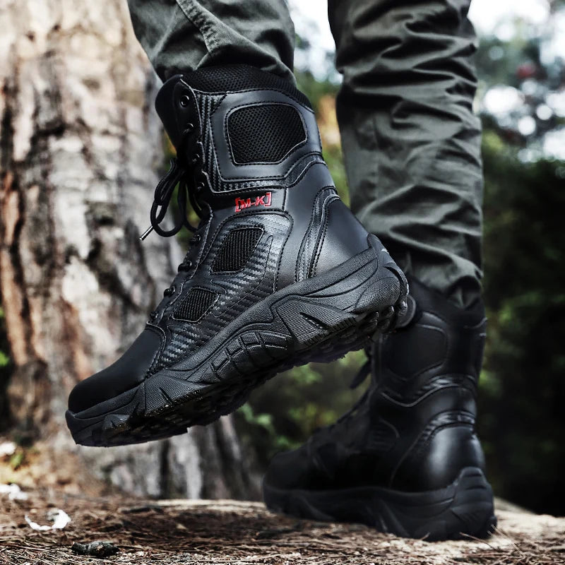 Outdoor Waterproof Safety Shoes Security Steel Toe Cap Men's Boots Working Steel Toe Anti-Smashing Men's Work Boots Size 47