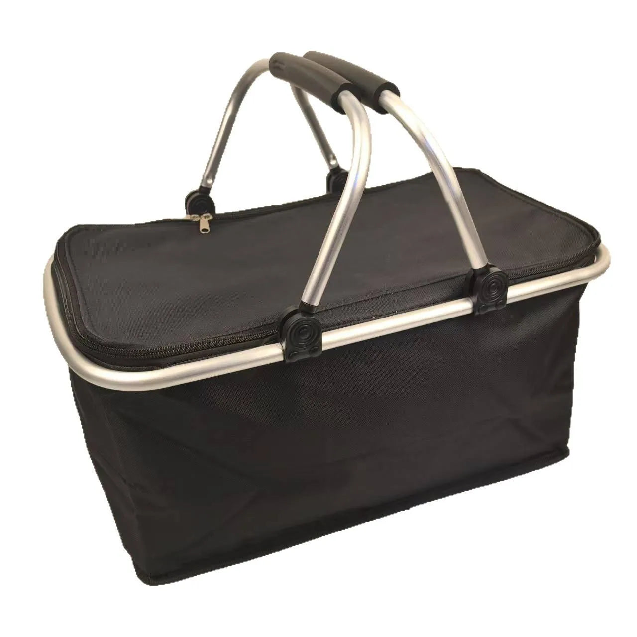 Outdoor Picnic Bag Large Insulated Picnic Bag with Aluminium Handle Water Resistant Leakproof Collapsible Portable Cooler Basket
