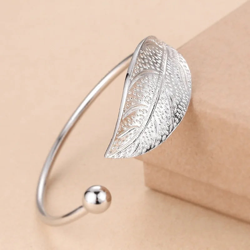 925 Sterling Silver Bracelets For Women Adjustable Bangle Dreamcatcher Tassel Feather Round Bead Charm Bracelet Wedding Jewelry