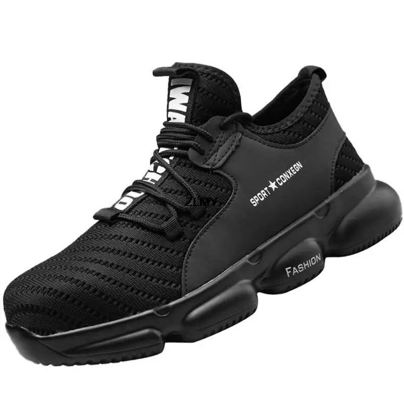 Men Safety Shoes Steel Toe Sneakers Anti-smash Industrial Work Shoes Lightweight Puncture Proof Work Man Safety Boots Male Boot