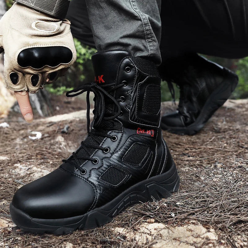 Outdoor Waterproof Safety Shoes Security Steel Toe Cap Men's Boots Working Steel Toe Anti-Smashing Men's Work Boots Size 47
