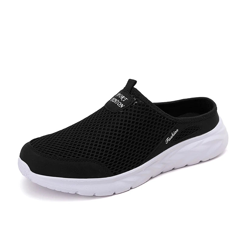 MAEDEF Summer Outdoor High Quality Anti-slip Men Leisure Shoes New 2024 Mesh Breathable Soft Comfortable Flat-bottomed Slippers
