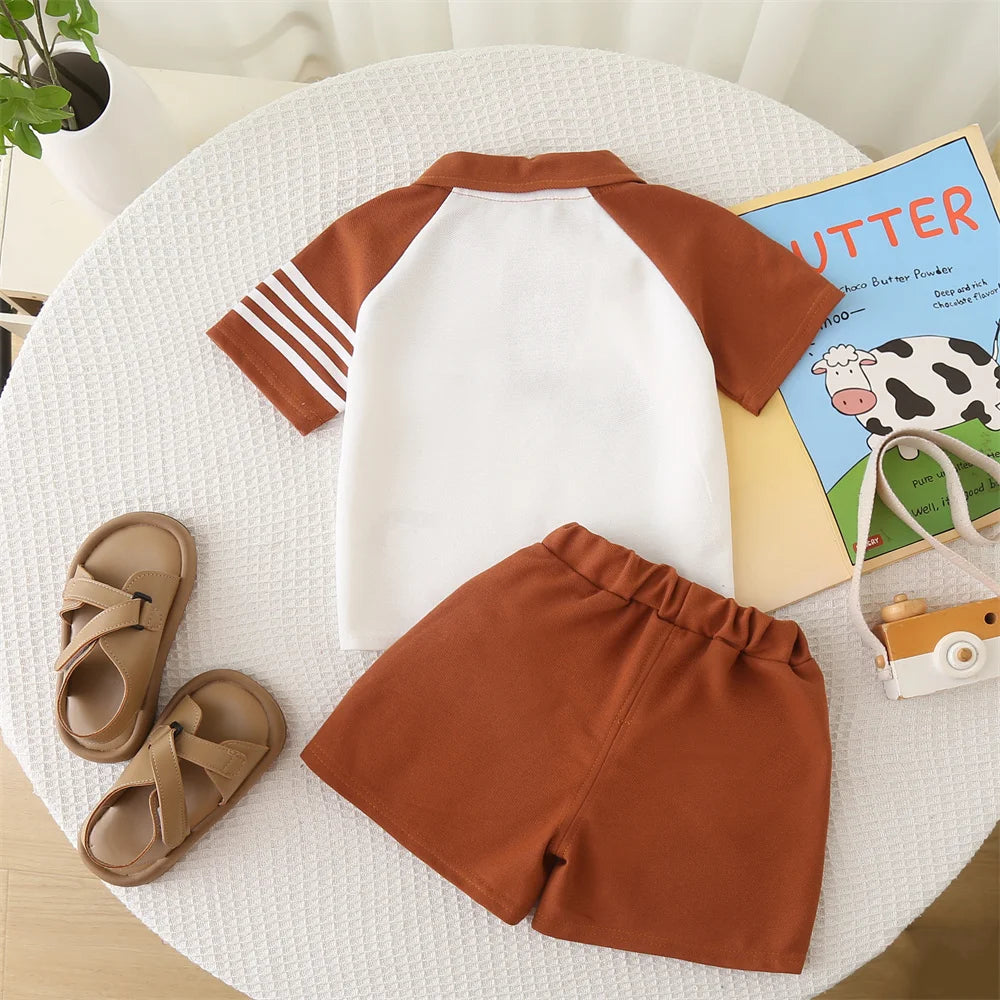 Summer New Baby Boys Clothes Suit Children Shirt Shorts 2Pcs/Sets Toddler Clothing Infant Casual Sports Costume Kids Tracksuits
