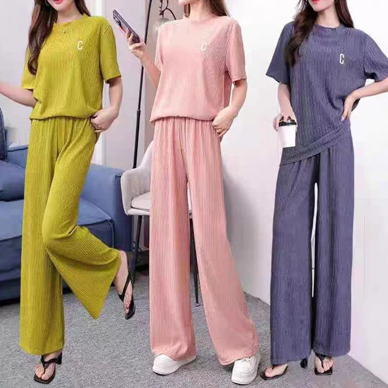 Women Velvet Pajama Set Fleecing Warm Loose Top And Elastic Waist Pants Home Casual Warm Woolen Suit Women 2023 Autumn Winter