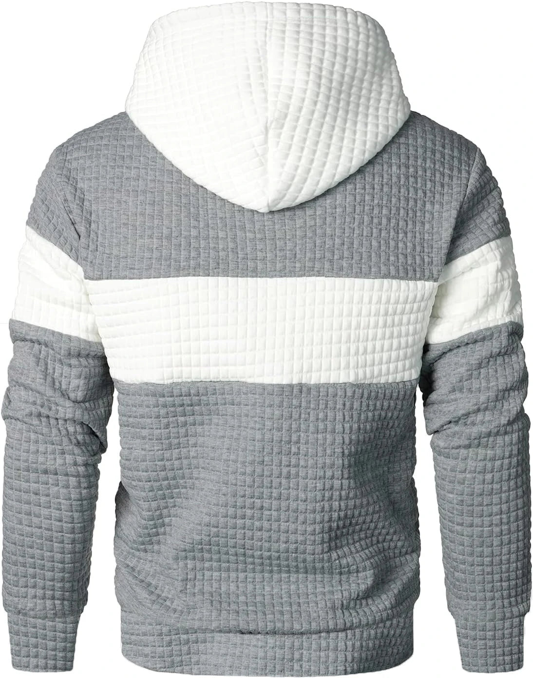Men's fashion loose color matching hoodie casual breathable long sleeve hoodie street outdoor activities