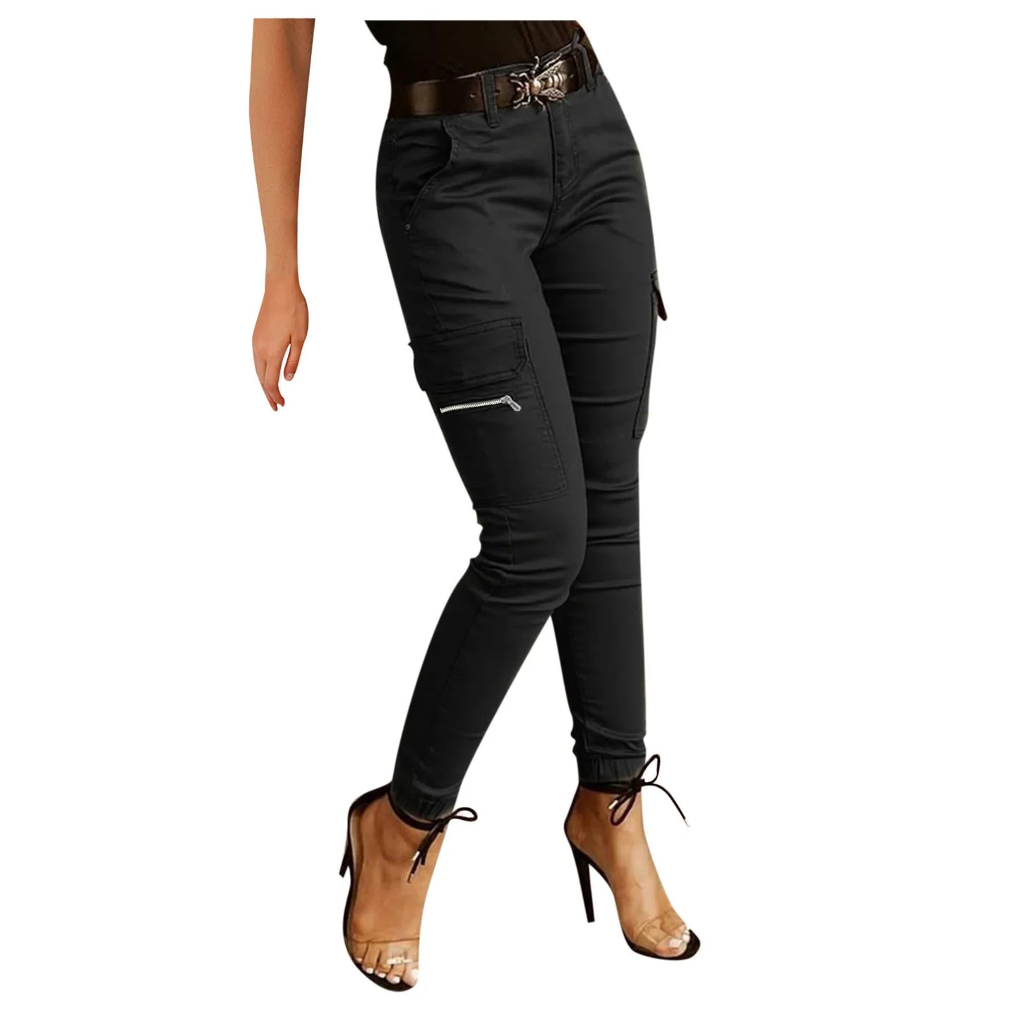 Y2K Pants Women Cargo Pants With Pockets Sweatpants Streetwear Ladies Casual Solid Color Slim Fit Trousers Pantalones De Mujer